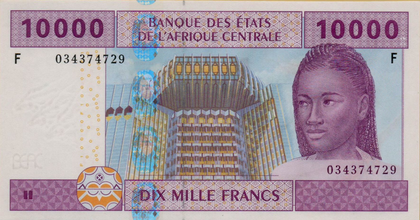 Equatorial Guinea (C.A.S) 10000 2002 UNC P-510F/a